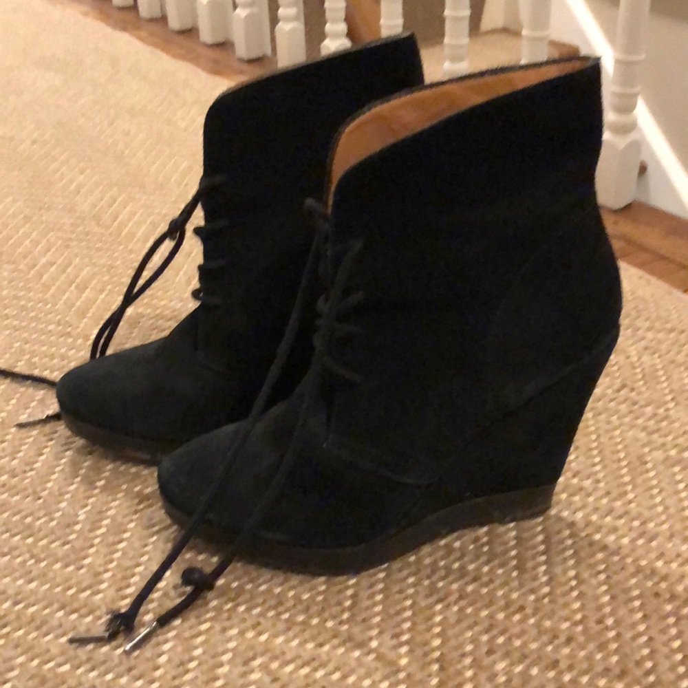 Michael Kors Suede Wedge Boots